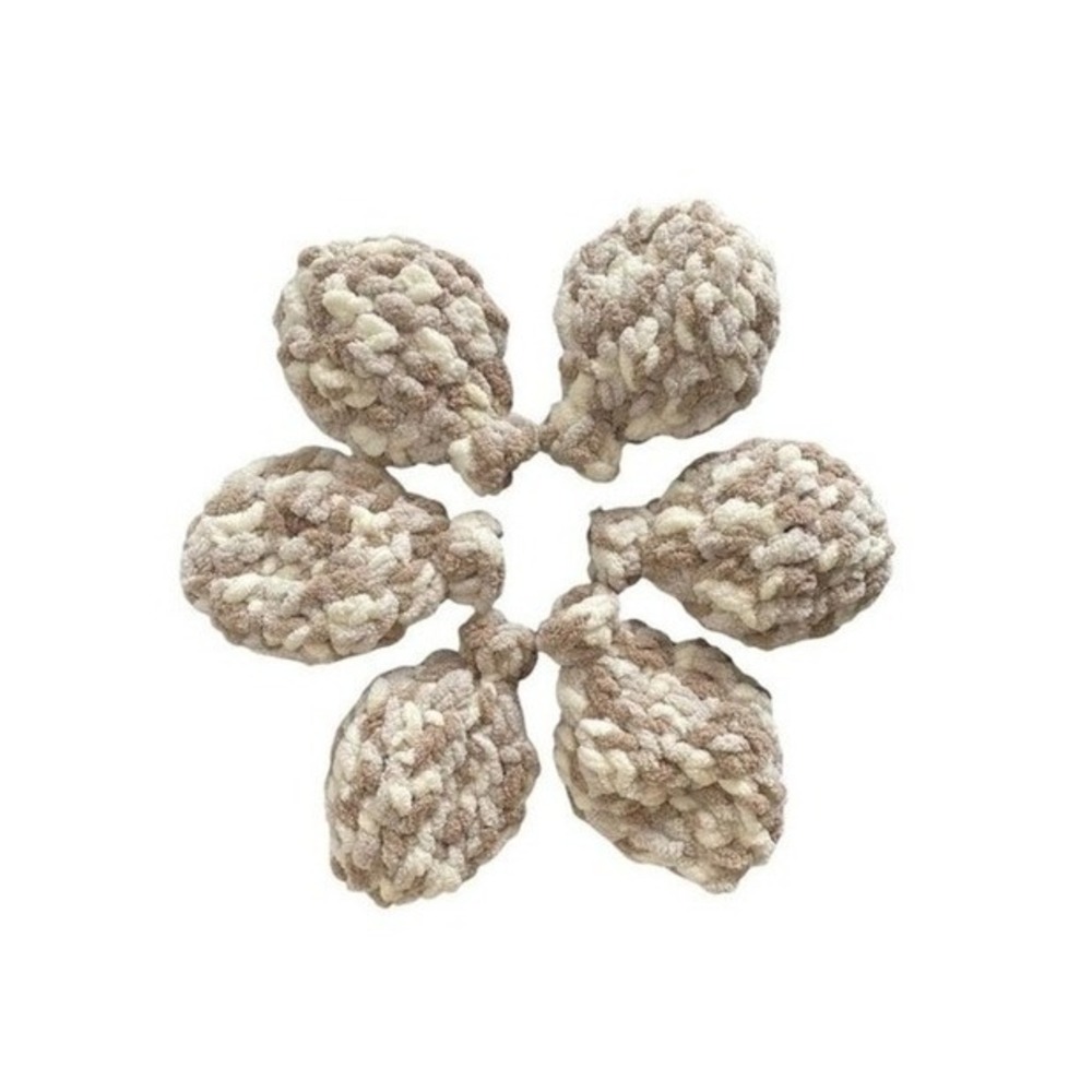 Reusable Crochet Water Balloons Handmade Latex Freeβ Beige Cream Set of 6